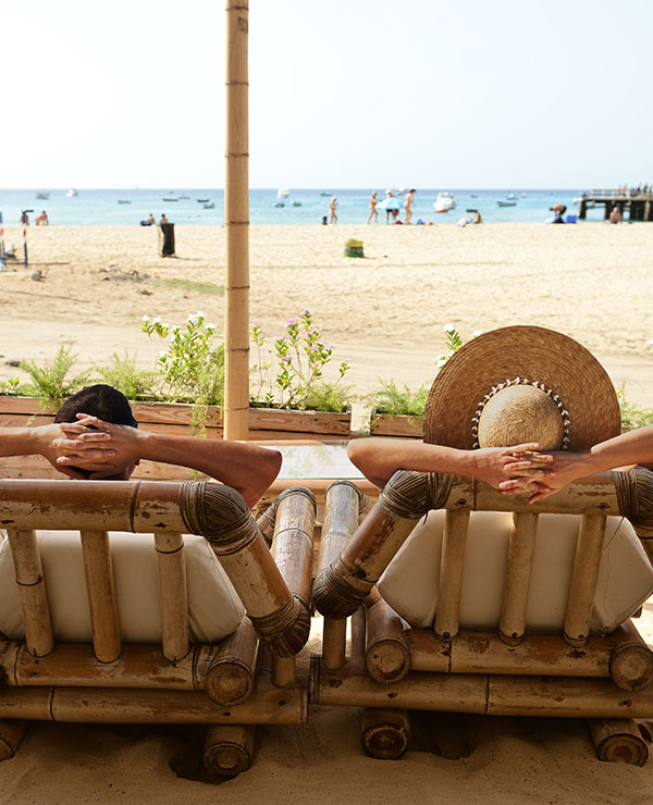 PalmBeach Tropical Restaurant | Santa Maria Beach, Pier, Sal, Cape Verde Feet on Sand